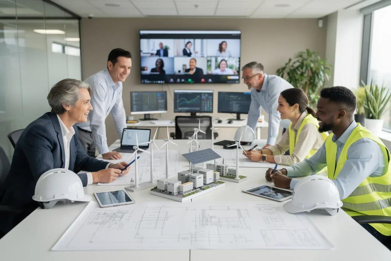 Technical engineering planning and project development meeting